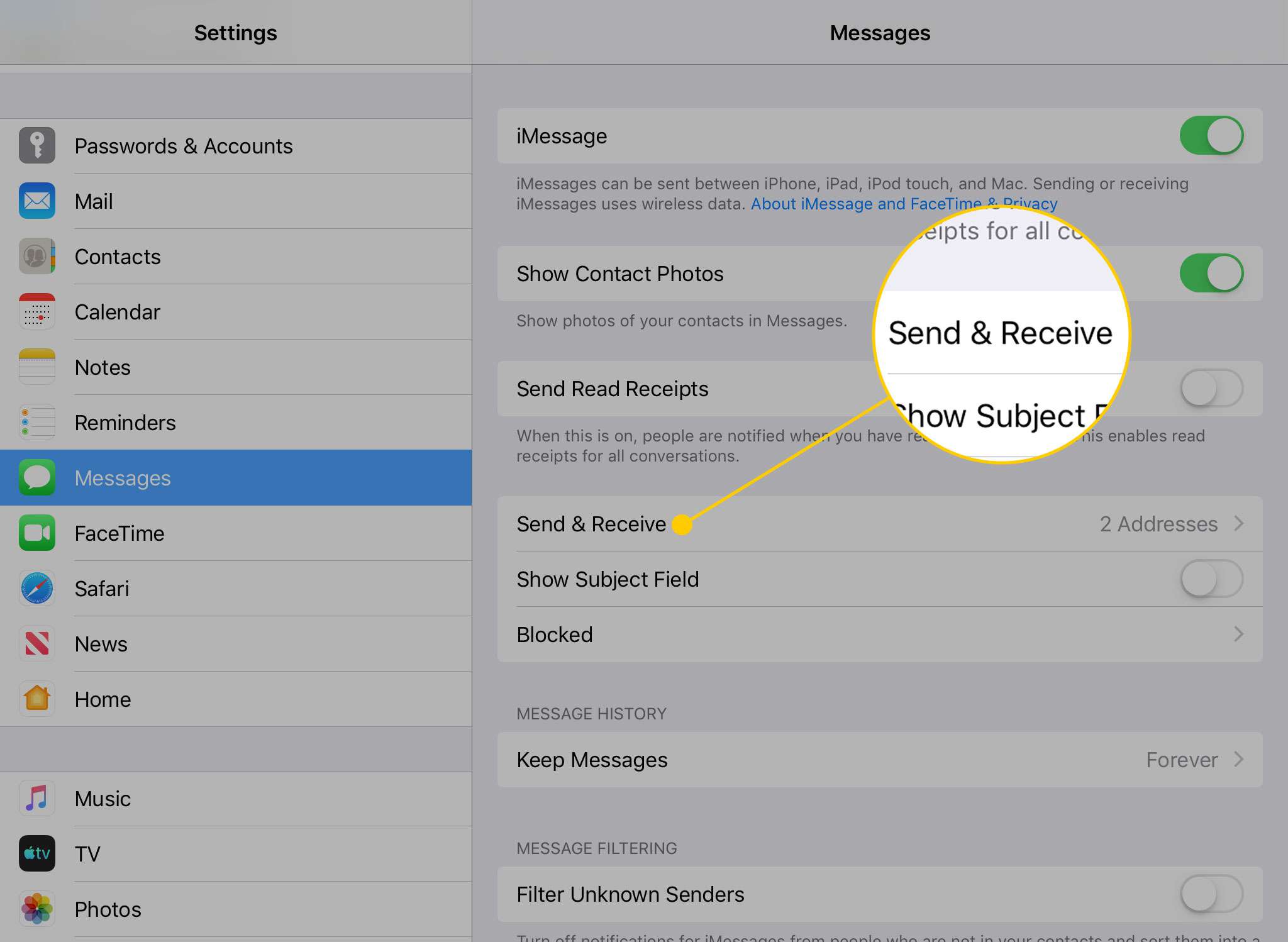 use phone number for imessage on mac